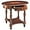 Cherry Walnut, variant on LEEMTORIG Oval Round End Table with Drawer, 2-Tier Solid Wood End Tables, Victorian Antique Nightstand Bedside Table for Bedroom Office Living Room, 28" W x 22" D x 24.2" H, Dark Walnut CJZ-2233-DC