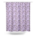 thumbnail image 1 of S4Sassy Purple Blossom & Paradise Whydah Bird Printed Bathroom Curtain Waterproof Shower Drapes-60 x 75 Inch, 1 of 6
