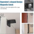 thumbnail image 3 of Closet Door Magnet 6 Pieces Slim Stick-on Magnetic Catches, Door Magnet, Closet Magnet, Used(black), 3 of 5