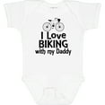 thumbnail image 3 of Inktastic I Love Biking with Daddy Boys or Girls Baby Bodysuit, 3 of 5