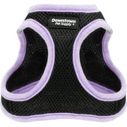 Downtown Pet Supply No Pull, Step in Adjustable Dog Harness with Padded Vest, Easy to Put on Small, Medium and Large Dogs (Black with Purple Trim, XXL)