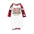 thumbnail image 3 of Yievot Family Christmas Pajamas Matching Sets Printed Long Sleeve Shirts and Plaid Pants 2 Piece Soft Loungewear Pjs Set, 3 of 5