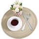 thumbnail image 3 of Mantel individual, juegos de 6, redondo, resistente al calor, mantel individual tejido, manteles para mesa de comedor (36 cm) Namotu MZQ-0819-2, 3 of 7