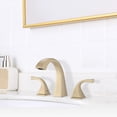 thumbnail image 6 of MAYEERTY 2-Handle 3-Hole 6-16" Widespread Bathroom Sink Faucet with Drain & Ceramic Discs, Brushed Gold, 6 of 7