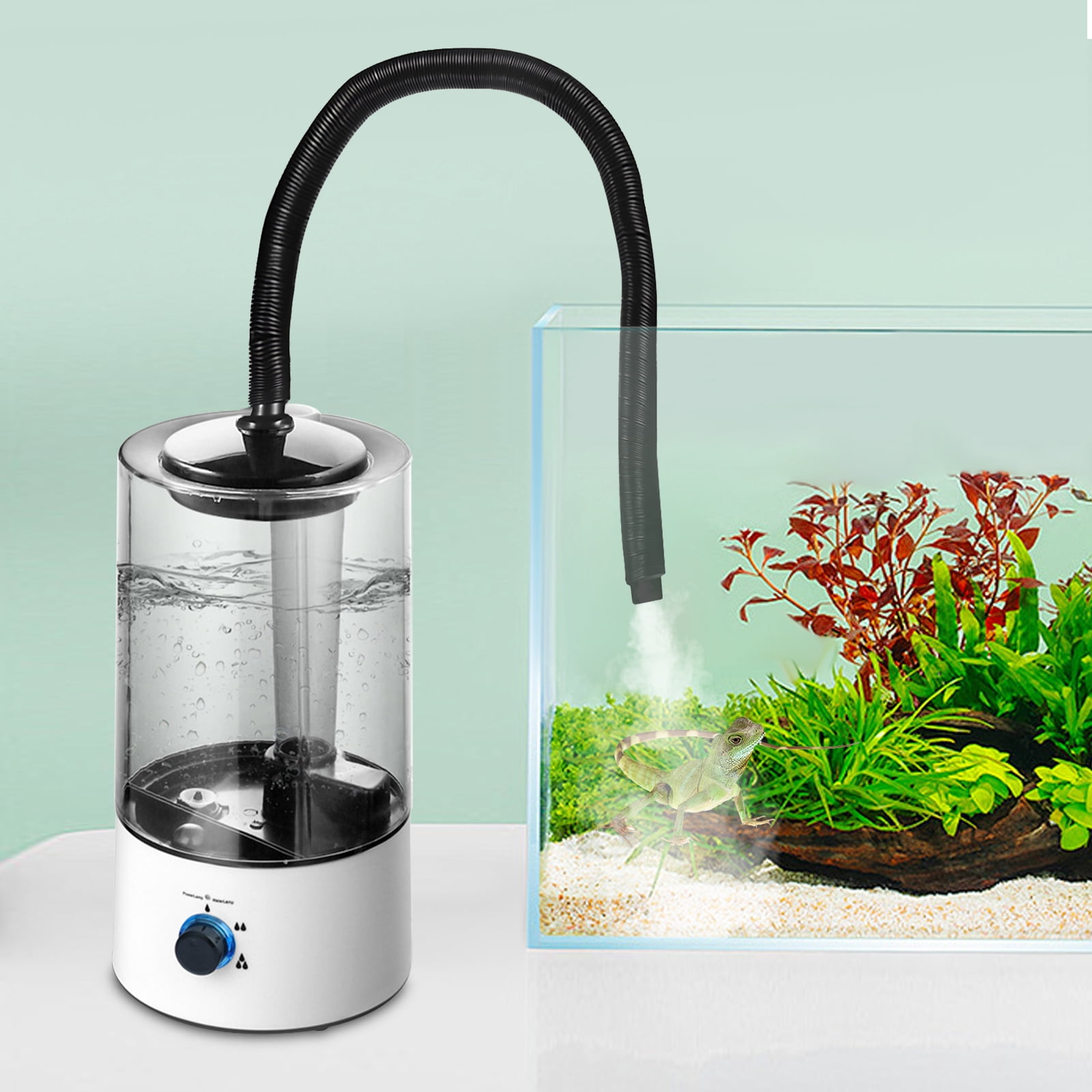 Pet Humidifier for Reptiles and Amphibians 1.06gal Reptile Fogger Sturdy Durable 3 Spray Levels Quiet Design for Use in Homes Pet Stores