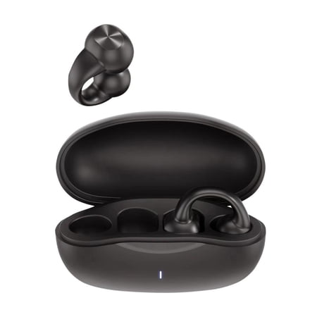 JOGZMZ Ear-Clip Wireless Headphones Bluetooth 5.3 Wireless Open Ear Clip on Headphone Mini Sport Running Earring Earphone Noise Cancelling