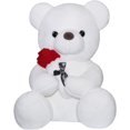 thumbnail image 1 of Osito de peluche de peluche HUOGUO con rosa, 25/35/45 cm, 1 of 5