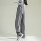 thumbnail image 3 of Pantalones deportivos holgados grises para mujer, otoño invierno, color sólido, cintura elástica, pantalones deportivos para mujer, pantalones casuales sueltos para correr para mujer, 3 of 6