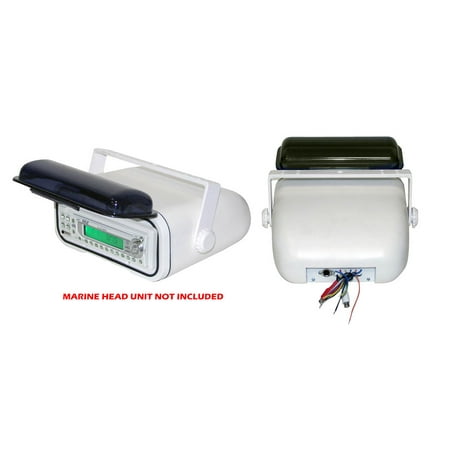 - Pyle Universal Marine Stereo Housing w/Full Chassis Wired Casing (White)