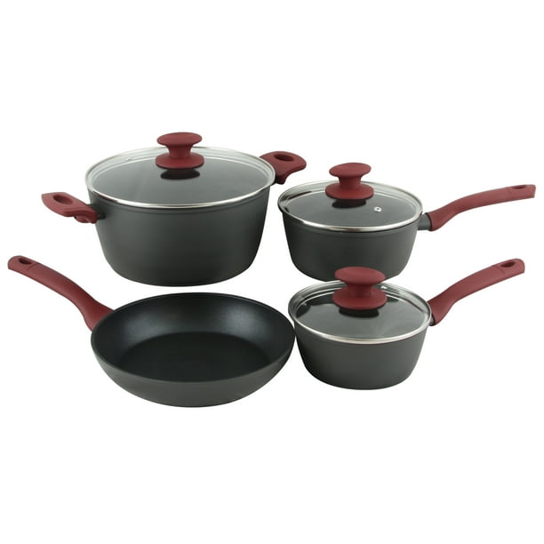 Gibson Home Marengo 7 Piece Forged Aluminum Nonstick with Xylan Plus  Interior Cookware Set - Walmart.com