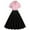 Pink Dress for women, variant on Women's Tea Length A Line Bowknot Dress Summer Sundress Square Neck Button Boho Beach Trendy Workout Retro Short Sleeve Elegant Cocktail Party Flowy Black