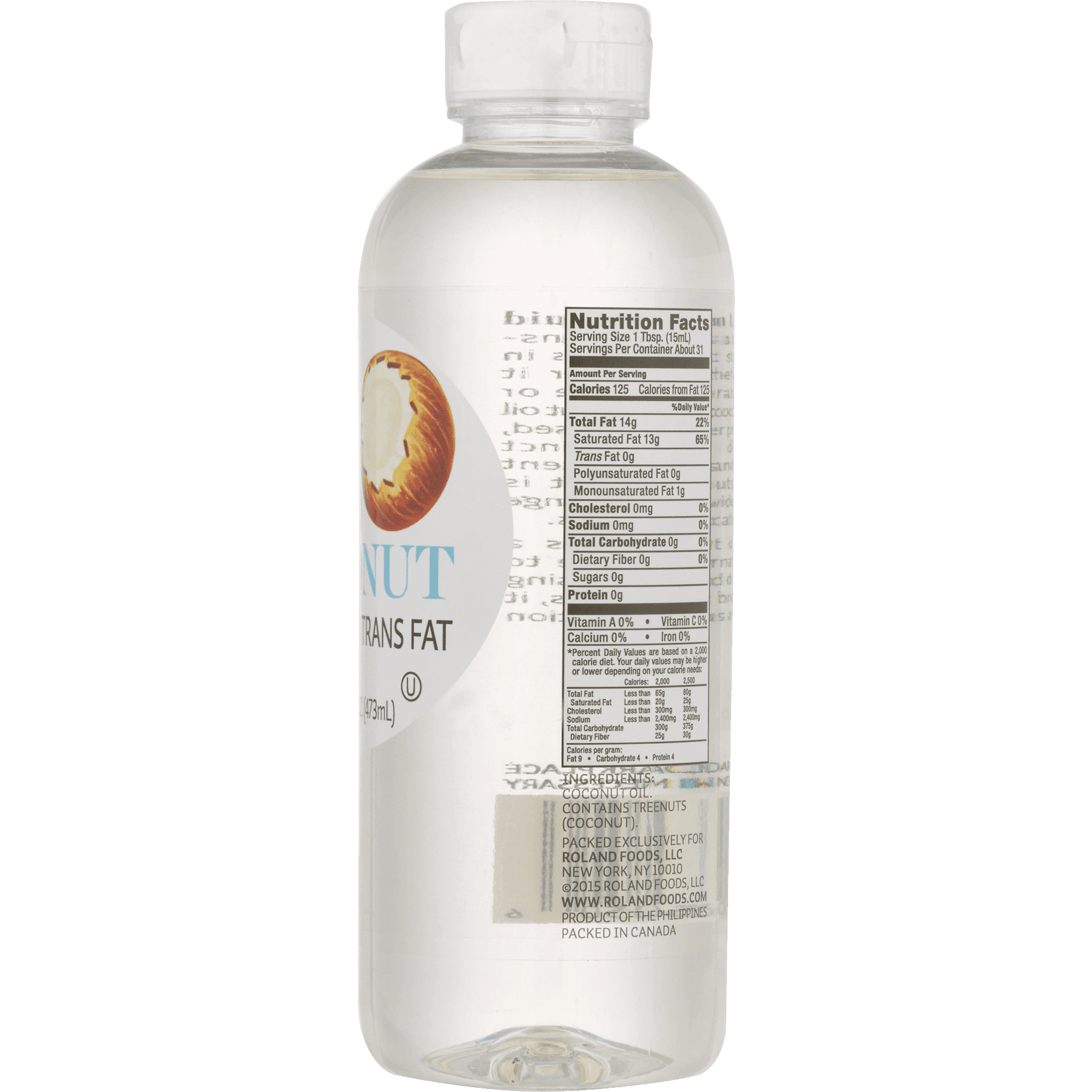 Roland Coconut Oil - Virgin Liquid - Case of 6 - 16 oz.