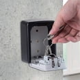 thumbnail image 2 of Key safe with number code outside, black, key box with 4-digit number combination, small key box with code, key safe Weatherproof for house keys hidin, 2 of 5