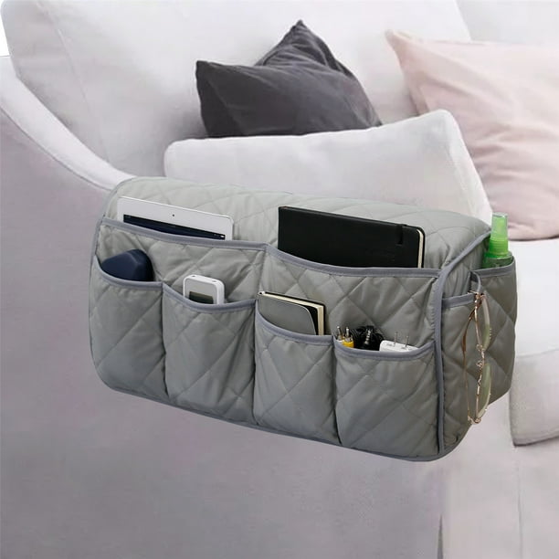 Raneu Sofa Couch Remote Control Holder Arm Rest Organizer Storage Bag