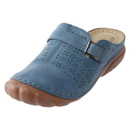

nsendm Memory Foam Sandals for Women 8 Fashion Summer Women Sandals Wedge Heel Thick Fashion Sandals for Women Size 8 Light Blue 8