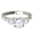 thumbnail image 6 of Mauli Jewels 0.50 Ct Three-Stone Lab Grown Diamond Engagement Ring 14K White Gold, 6 of 10