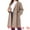 Light Brown, variant on Women's Plus Size Notched Lapel Warm Double Breasted Coat 4X Light Brown