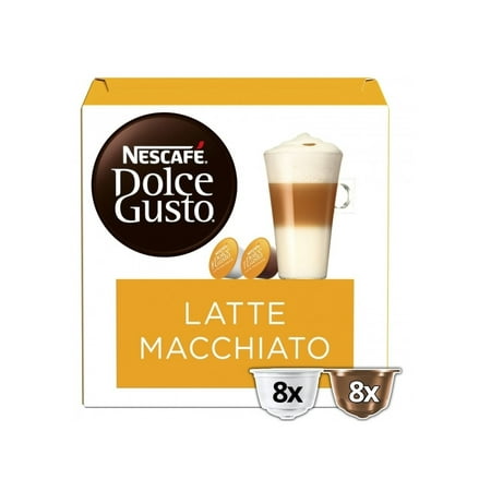 Nescafe Dolce Gusto Latte Macchiato Coffee Pods - 16 Capsules (Pack of 2)