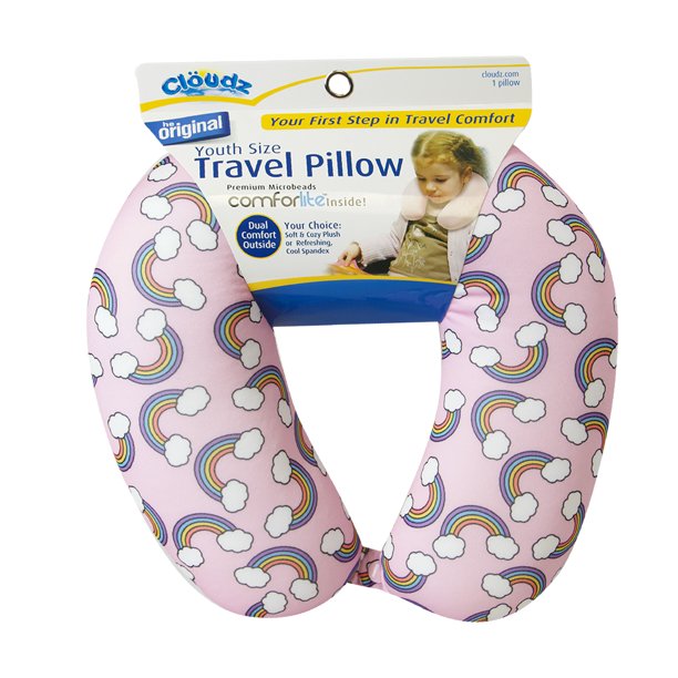 Cloudz Kids Microbead Travel Neck Pillow Rainbow