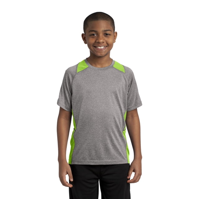 Camiseta Sport-Tek® Youth Heather Colorblock Contender™. YST361 deporte-tek YST361