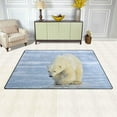 thumbnail image 3 of SKYSONIC Lightweight Soft Area Rugs Polar Bear Wakjubf Floor Mat Doormat for for Rooms Entrance Hardwood Floor Living Room 31 x 20 inch（2'7" x 1'8"） Nursery Rugs, 3 of 6
