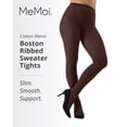 thumbnail image 2 of MeMoi Women's Boston Ribbed Cotton Blend Sweater Tights - Womens - Female, Q1/2, Brown Heather, 2 of 11