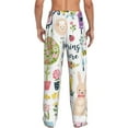 thumbnail image 3 of Sigee Spring Flowers Birds Print Men's Pajama Pants - Soft Lounge Sleep Bottoms with Elastic Waistband and Pockets-X-Large, 3 of 9