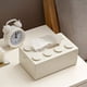 thumbnail image 3 of Dispensador de pañuelos faciales con cubierta de caja de pañuelos Creative Building Block (blanco), 3 of 7