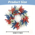 thumbnail image 3 of 4th of July Patriotic Wreaths, 17.71 Inch Red White Blue Patriotic Heather Wreath, Artificial Blossom Wreath for Memorial Day, Independence Day, Front Door Wreath, Farmhouse Outdoor Decor, 3 of 7