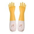 thumbnail image 7 of Djunllk Waterproof Rubber Gloves - Non-Slip Household Dishwashing Gloves, Reusable Long Sleeves Cleaning Gloves Drip-Catch Cuff Kitchen Gloves, 7 of 7