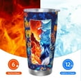 thumbnail image 6 of Rateoe Colorful Fall Leaves Printed Car Guy Gifts for Men Women Tumbler - 20oz/590ml Double Wall Vacuum Insulated Stainless Steel Travel Tumbler Cups with Lid & Straw-Straw Three-piece Set, 6 of 8