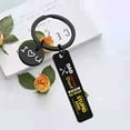 thumbnail image 3 of Dad Keychain Father’s Day Gifts from Son Daughter Rectangular Keyring Birthday Christmas Gifts for Papa Daddy - If Dad Can't Fix It No One Can Black 03, 3 of 5