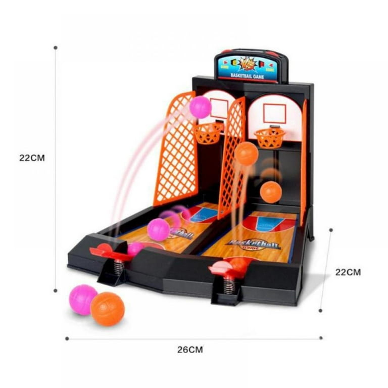 Tabletop Games 2-Player Desktop Table Basketball Games Classic Basketball  Shooting Toy Pool Toys For Toddlers 1-3 Plastic As Shown