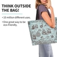 thumbnail image 2 of Fotbe Pirate Adventure Map Bolsa Tote Estética de Lona con Estampado para Mujer - Bolsa Reutilizable de Hombro Casual para Vacaciones, Compras, Trabajo y Gimnasio, 2 of 8