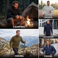 thumbnail image 3 of GIRUNS Men's Jacket Lightweight Softshell Zip Up Windbreaker Outdoor Casual Hiking Coat Navy Blue L, 3 of 7