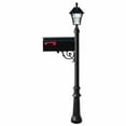 thumbnail image 2 of Lewiston post w/ economy #1 mailbox, fluted base in white color with black solar lamp, 2 of 3
