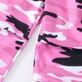 thumbnail image 5 of YDFCWXW Girls' Clothing Sets, Ribbed Knit Long Sleeve Shirt & Camo Pants, 2 Piece Fall Outfits for Girls (Pink, 4-5 Years), 5 of 9