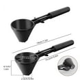 thumbnail image 3 of ZOURIH Funnel Scoop for Protein Powder: 1-Pack Reusable BPA-Free Measuring Spoon - Gym Supplement Dispenser for Pre-Workout Shaker,Black, 3 of 6