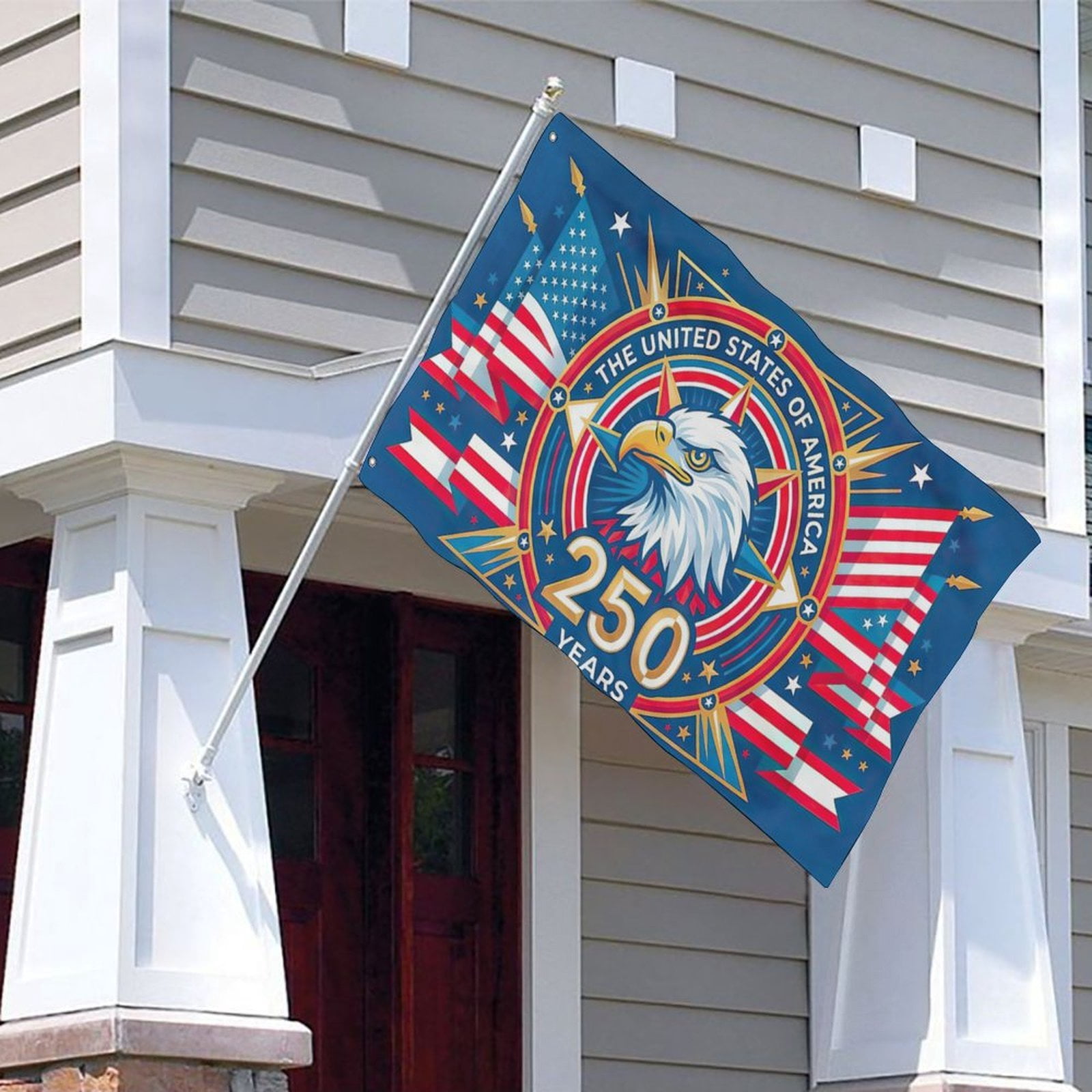 American 250th Anniversary Flag Outdoor 4x6 Ft Double Sided USA 1776 Patriotic Freedom Banner Decor
