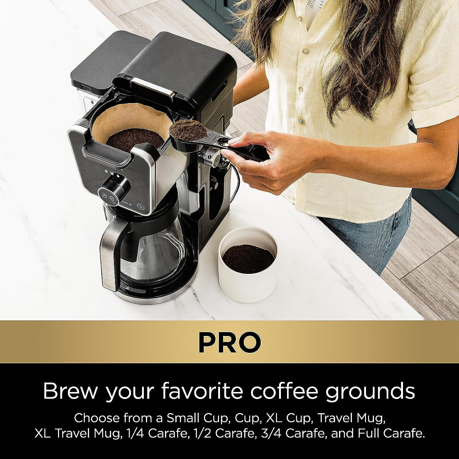 Ninja DualBrew Coffee Maker, Single-Serve, Coffee Pod, and 12-Cup Drip Coffee  Maker - CFP201 1 ct