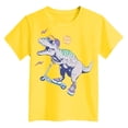 thumbnail image 4 of Hessimy Boys' Graphic Tees Short Sleeve Crew Neck Casual Cool Shirts Summer T Shirts,Cool Tee(Yellow,7-8 Years), 4 of 4