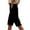 Black, variant on OSOLU Women Fashion Solid Color High Waist Pocket Button Casual Capri Pants Trousers Everyday Comfort Versatile Workout Training Joggers Bottoms