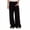 Black, variant on Mens Wide Leg Sweatpants Elastic Waist Loose Fit Lightweight Solid Color Casual Daily Streetwear sports Loungewear Trousers Black L