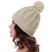 Whiteleopard Women's Winter Beanie Warm Lining - Thick Slouchy Cable Knit Skull Hat Ski Cap