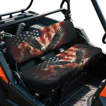 Yuyamidu Eagle UTV Seat Covers American Flag Powersports Bench Seat Covers 4 Wheeler Accessories Dog Seat Cover Compatible with Kawasaki Mule 4010 4x4 FE 2025 2023 2022 2021
