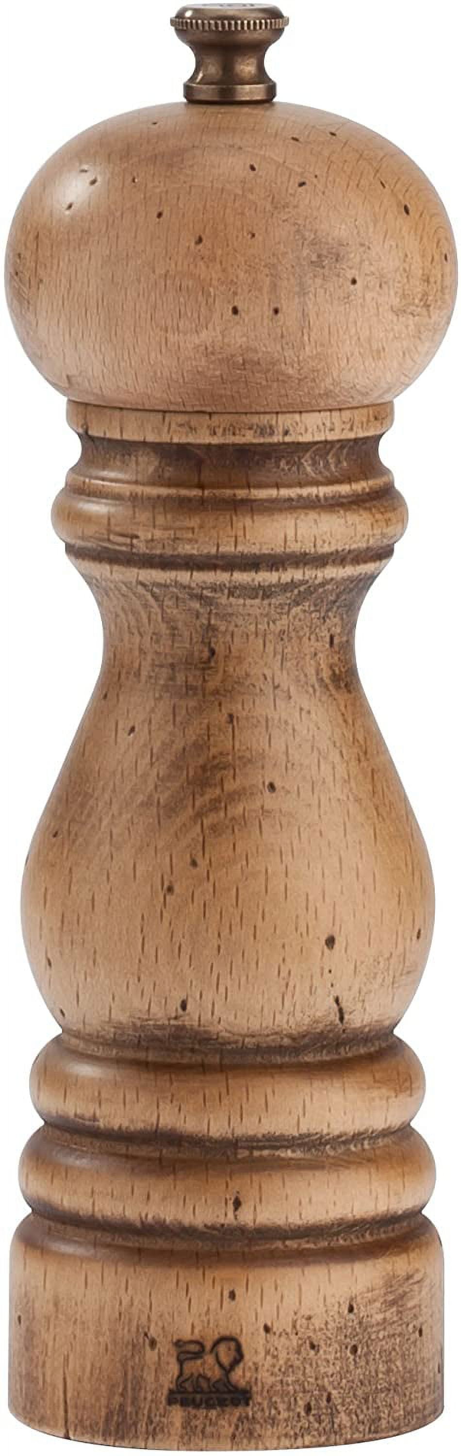Farberware Extra Large Wooden Pepper Mill Grinder 12” Yellow Vintage Wood  Grain