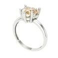 thumbnail image 2 of 2 ct Heart Cut Natural Morganite Solitaire 18K White Gold Womens Engagement Ring, 2 of 5