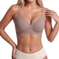 thumbnail image 4 of Lumistal Push Up Bra Jelly Bras Wireless Push Up Bra V Neck Seamless Full Coverage Bralette No Underwire Comfy Thin Breathable Everyday Bra Sports Bras for Women M, 4 of 5