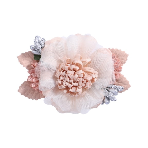 CXHEGBEJ Floral Hairpins Faux Flower Headdress for Women Floral Flower Clips Barrettes Hair Accessories for Bridesmaid Weddings Parties A