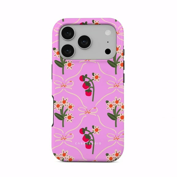 CASETEROID Tough Case for iPhone 17 Pro – Dual-Layer Protection, Shockproof [Compatible with MagSafe] – Vintage Bloom Case